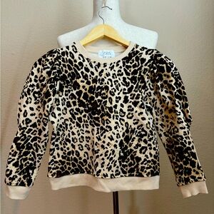 ZARA Girls Leopard print sweater
